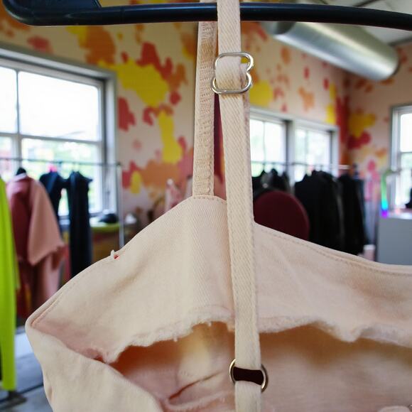 NWT - Avec Les Filles Denim Mini Stretch Cream Dress Size: 6 - Picture 5 of 8